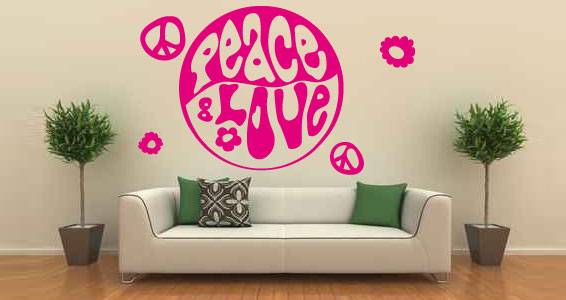 peace and love wall decals 3 by Interactive Entertainment Group, Inc.