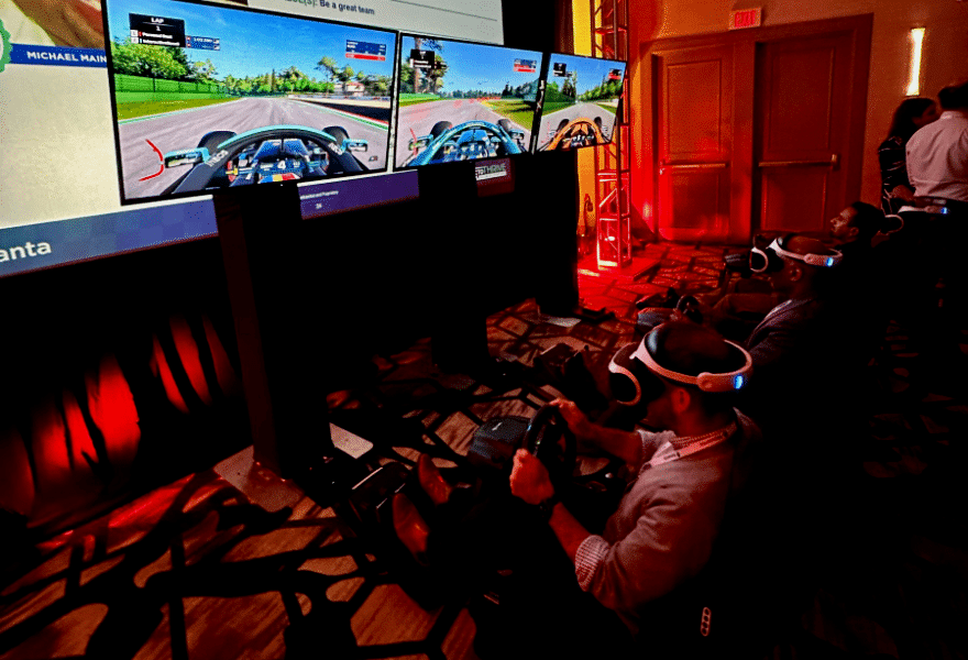 VR Racing Chairs at NGS Bootcamp 2023 | Experience by Interactive Entertainment Group