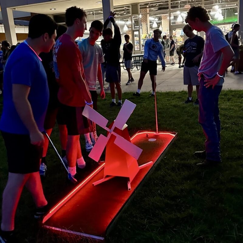 LED Mini Golf at Penn State University's Glow Games | Experience by Interactive Entertainment Group