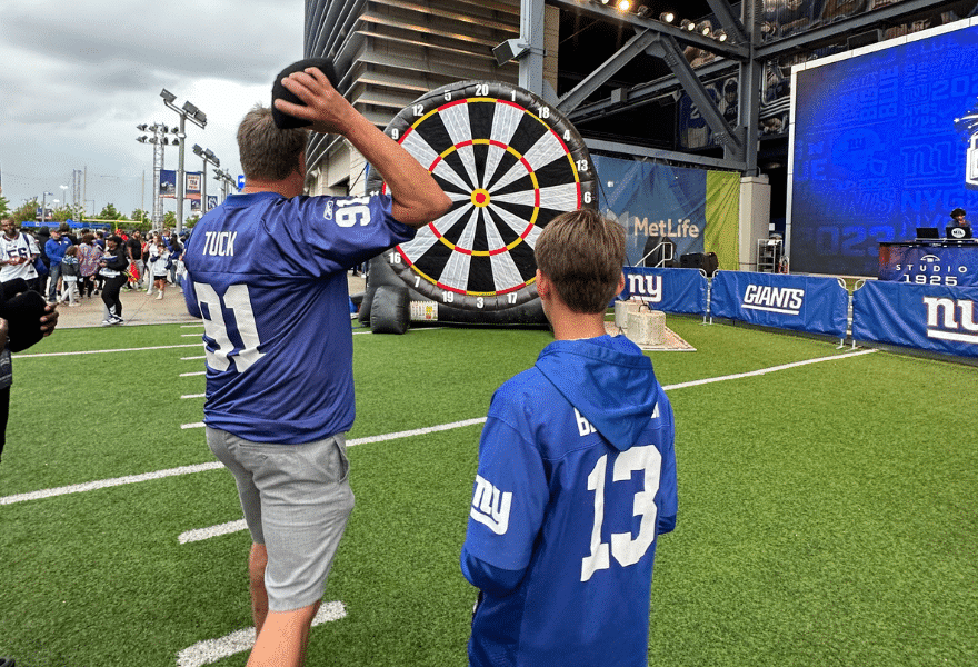 Giant Football Darts at NY Giants Fan Fest | Experience by Interactive Entertainment Group