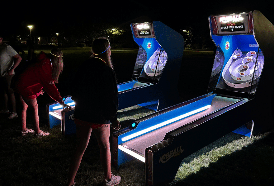 LED Skeeball at Penn State University's Glow Games | Experience by Interactive Entertainment Group